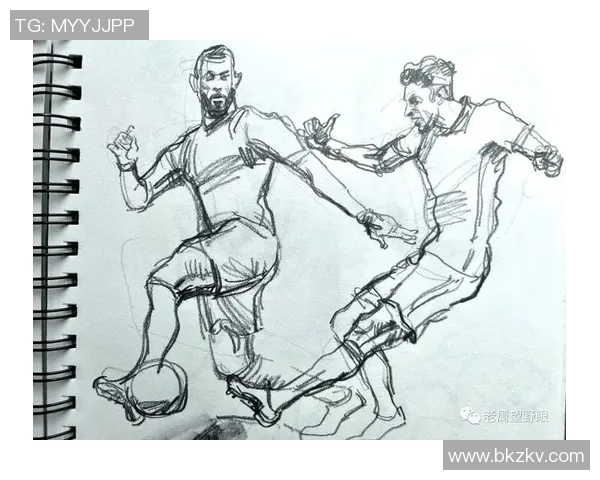 足球明星的色彩速写图纸展现球场魅力与运动精神的完美结合